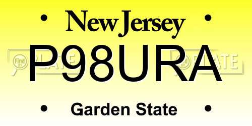 P98URA New Jersey License Plate