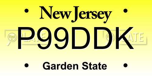 P99DDK New Jersey License Plate