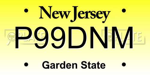 P99DNM New Jersey License Plate