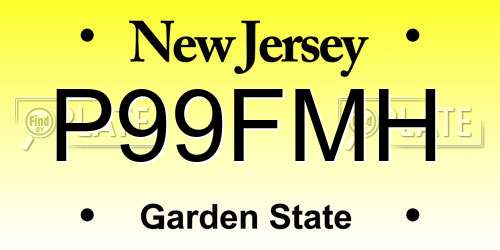 P99FMH New Jersey License Plate