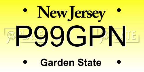 P99GPN New Jersey License Plate