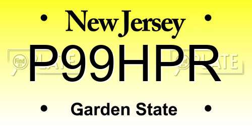 P99HPR New Jersey License Plate