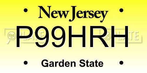 P99HRH New Jersey License Plate