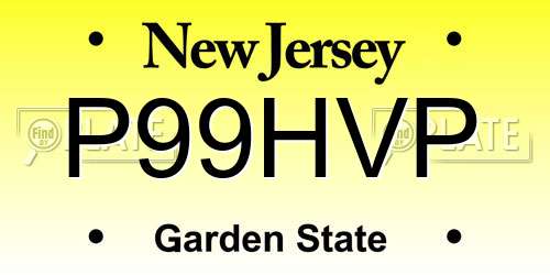 P99HVP New Jersey License Plate