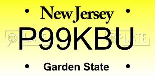 P99KBU New Jersey License Plate