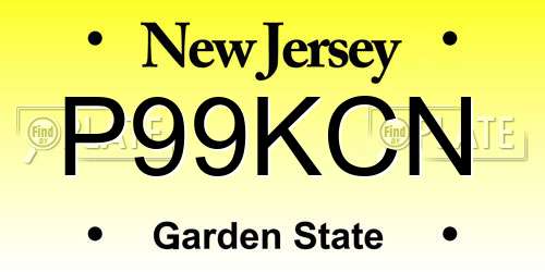 P99KCN New Jersey License Plate