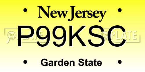 P99KSC New Jersey License Plate