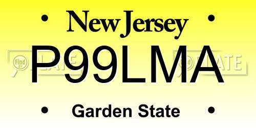 P99LMA New Jersey License Plate