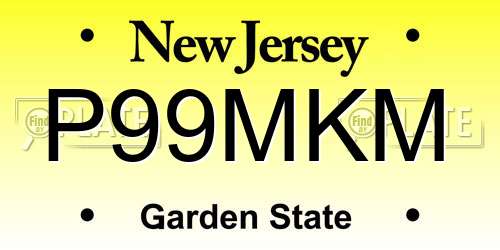 P99MKM New Jersey License Plate