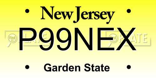 P99NEX New Jersey License Plate