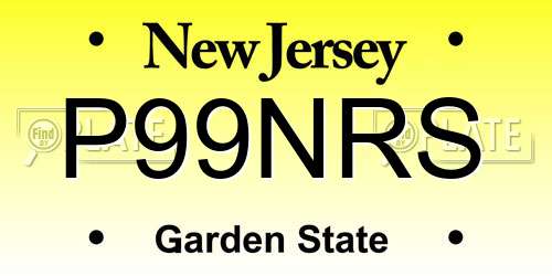 P99NRS New Jersey License Plate