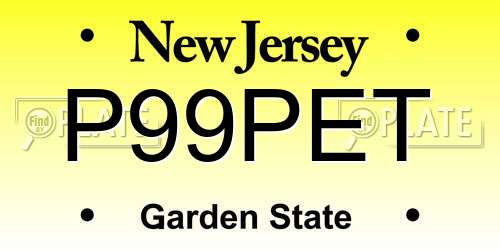 P99PET New Jersey License Plate