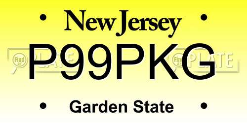 P99PKG New Jersey License Plate
