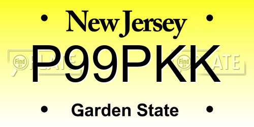 P99PKK New Jersey License Plate