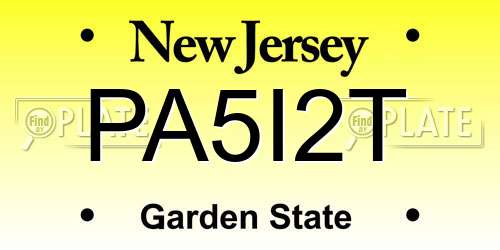 PA5I2T New Jersey License Plate