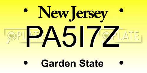 PA5I7Z New Jersey License Plate