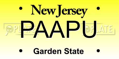 PAAPU New Jersey License Plate