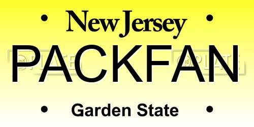 PACKFAN New Jersey License Plate