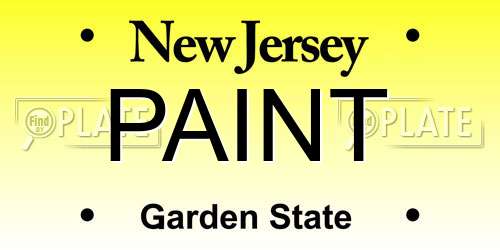 PAINT New Jersey License Plate