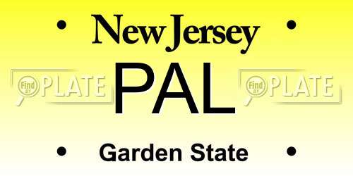 PAL New Jersey License Plate