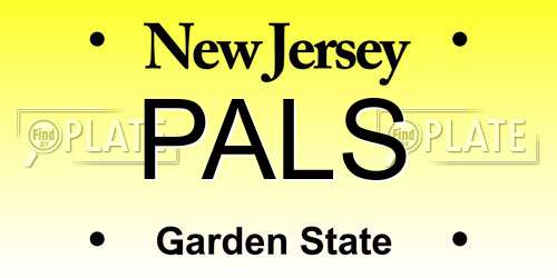 PALS New Jersey License Plate