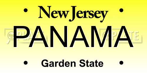PANAMA New Jersey License Plate