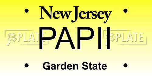 PAPII New Jersey License Plate