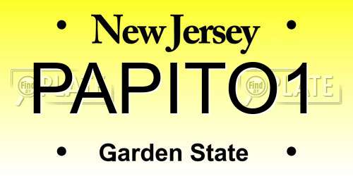 PAPITO1 New Jersey License Plate