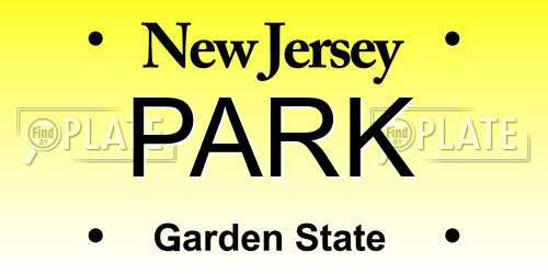 PARK New Jersey License Plate