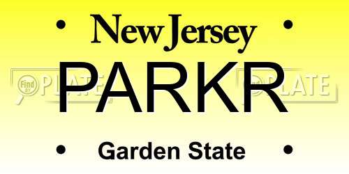 PARKR New Jersey License Plate