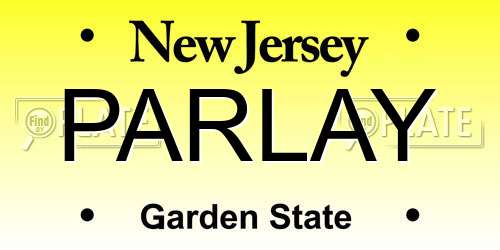 PARLAY New Jersey License Plate