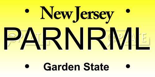 PARNRML New Jersey License Plate