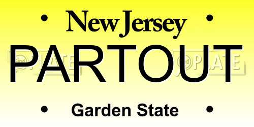 PARTOUT New Jersey License Plate