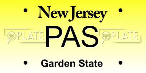PAS New Jersey License Plate