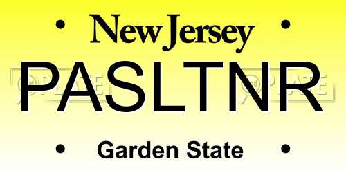PASLTNR New Jersey License Plate