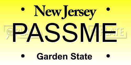 PASSME New Jersey License Plate