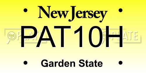 PAT10H New Jersey License Plate