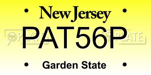 PAT56P New Jersey License Plate