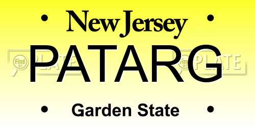 PATARG New Jersey License Plate