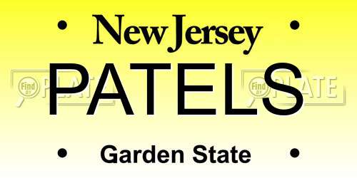 PATELS New Jersey License Plate