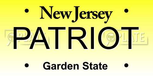 PATRIOT New Jersey License Plate