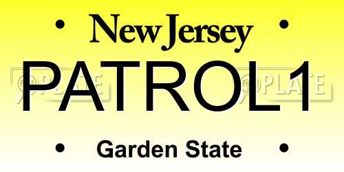 PATROL1 New Jersey License Plate