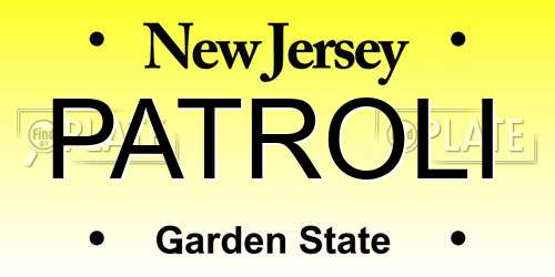 PATROLI New Jersey License Plate