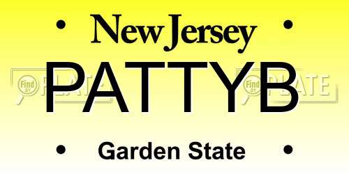 PATTYB New Jersey License Plate