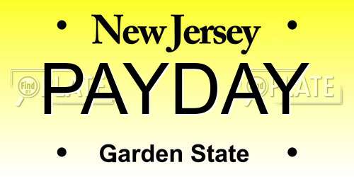 PAYDAY New Jersey License Plate