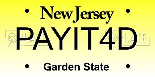 PAYIT4D New Jersey License Plate