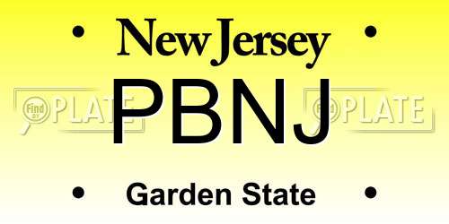 PBNJ New Jersey License Plate