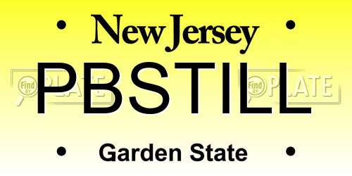 PBSTILL New Jersey License Plate