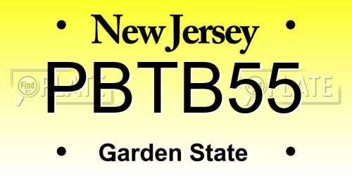 PBTB55 New Jersey License Plate