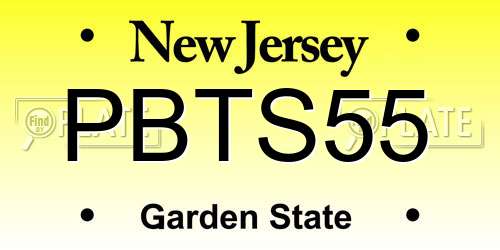 PBTS55 New Jersey License Plate